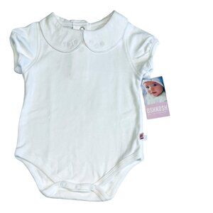 Carters - NWT girls 0-3mo white embroidered collar shirt/onesie